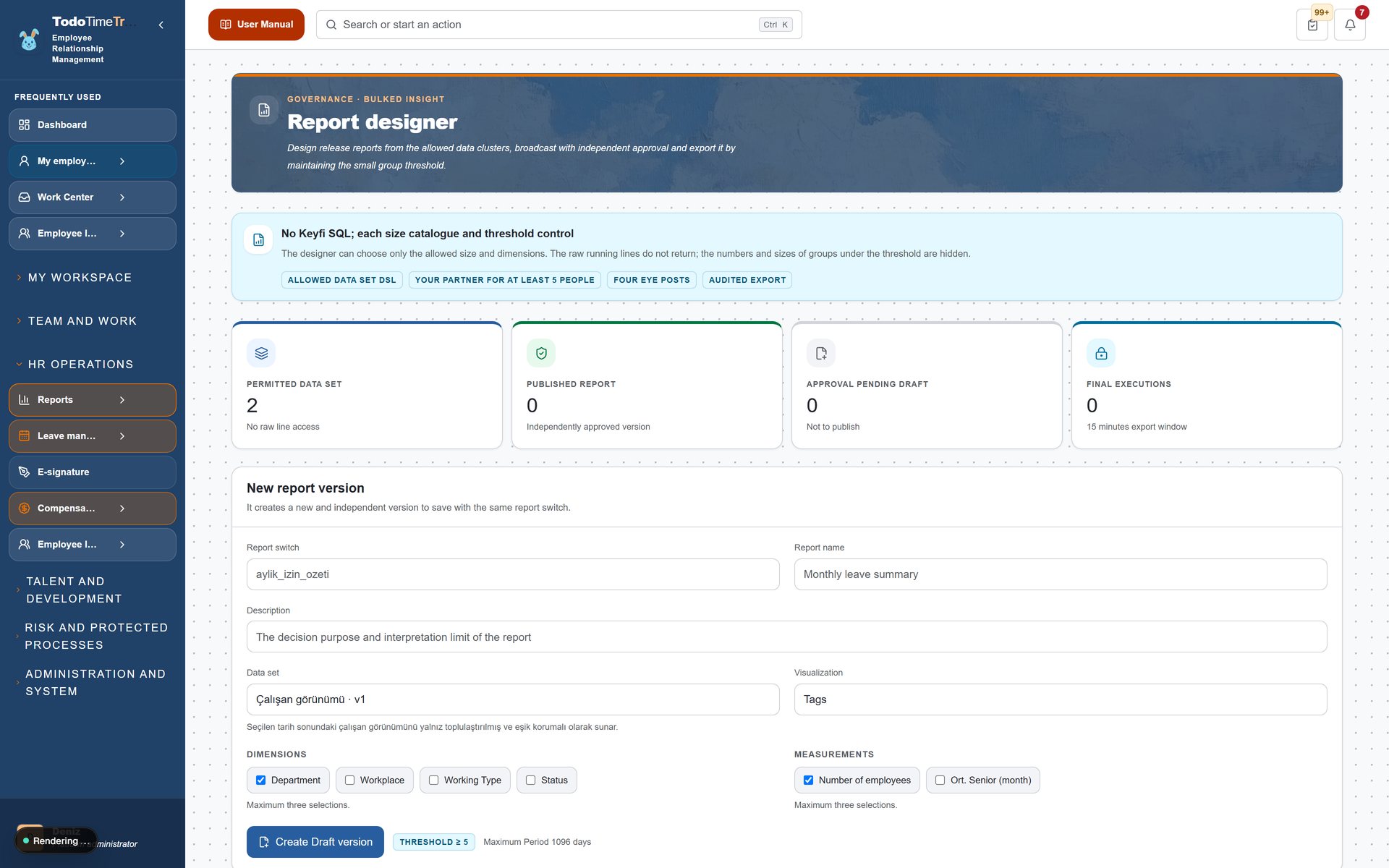reports screenshot